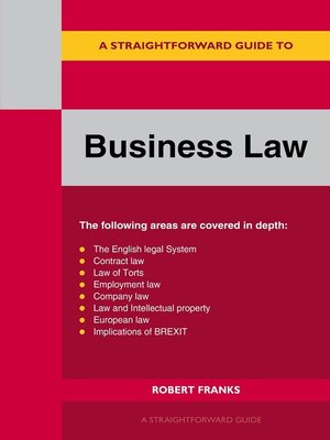 cover image of A Straightforward Guide to Business Law